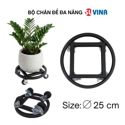 Bộ Chân Đế SUVINA Đa Năng – Tròn Đen – ĐK 25cm