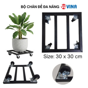 Bộ Chân Đế SUVINA Đa Năng - Vuông Đen - 30x30cm