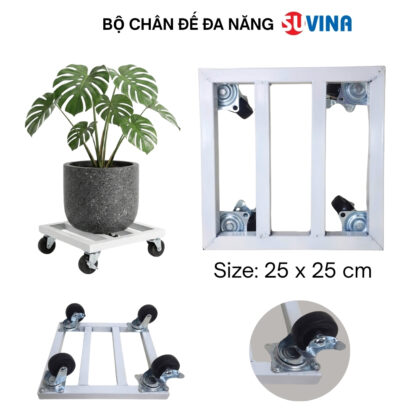 Bộ Chân Đế SUVINA Đa Năng – Vuông Trắng – 25x25cm