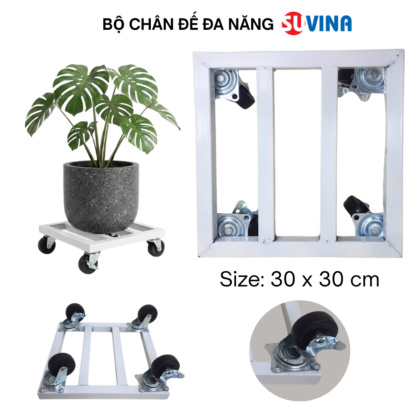 Bộ Chân Đế SUVINA Đa Năng – Vuông Trắng – 30x30cm