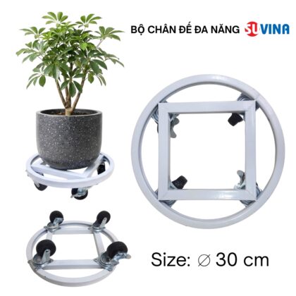 Bộ Chân Đế SUVINA Đa Năng – Tròn Trắng – ĐK 30cm