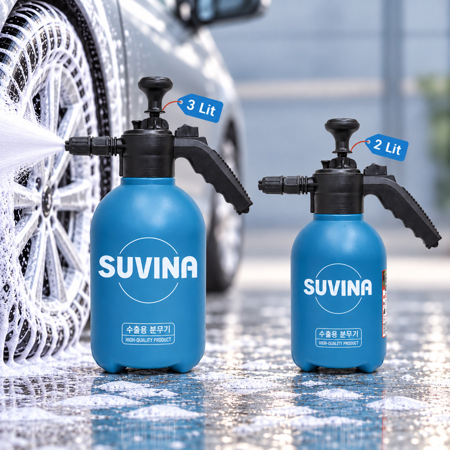 Bình xịt suvina xanh đậm phun bọt tuyết